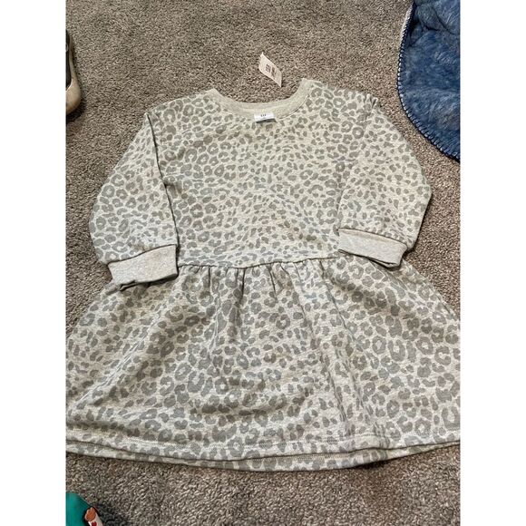 GAP Kids Girls Dress Size 4 Gray Cheetah leopard NEW - Picture 1 of 3